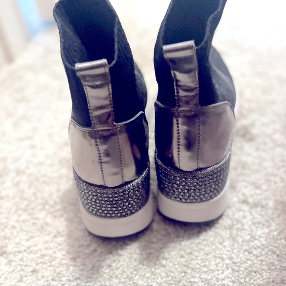 Michael Kors Skyler Metallic Stretch Knit Sock Boot - Picture 3 of 4